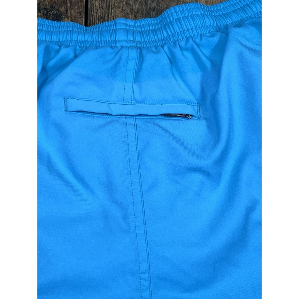 Under Armour Women's Logo Waistband Shorts – Blue/White Size S Back Zip Pocket - Picture 10 of 10